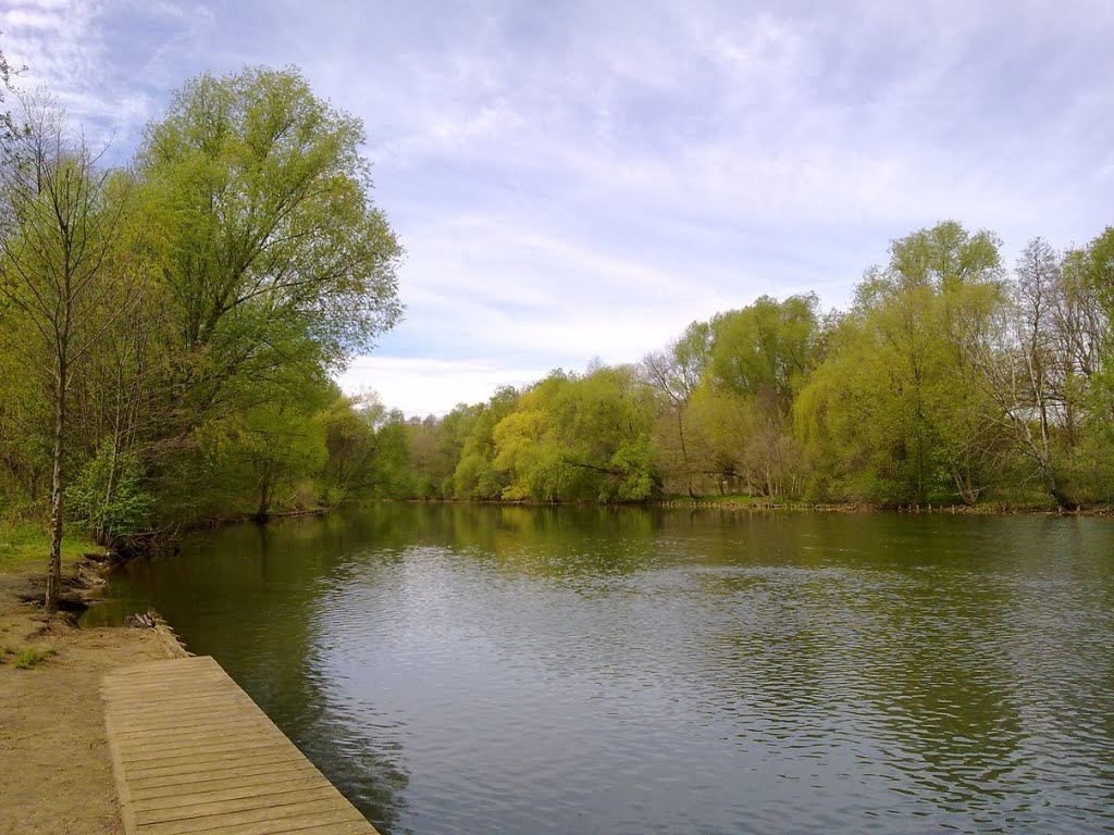 Cottbus, Spreeufer - an der Sanzeberg-Brücke by jpittasch