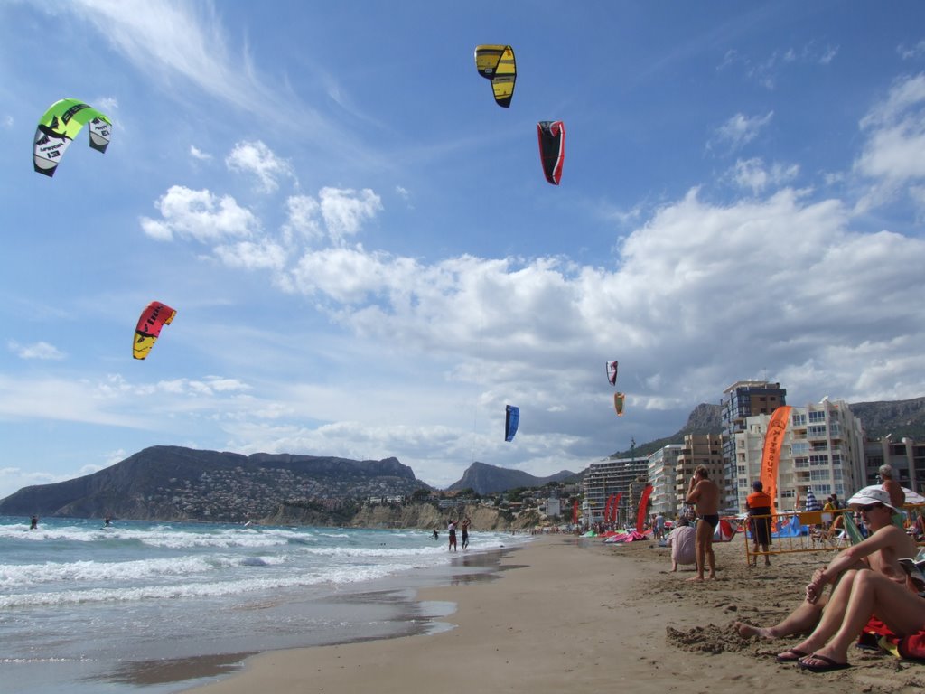 Kite surfing in Calpe by Martin Parker