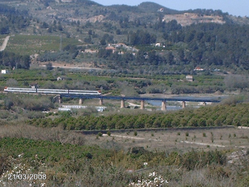 PUENTE DE HIERRO Y TREN XATIVA by fengiber