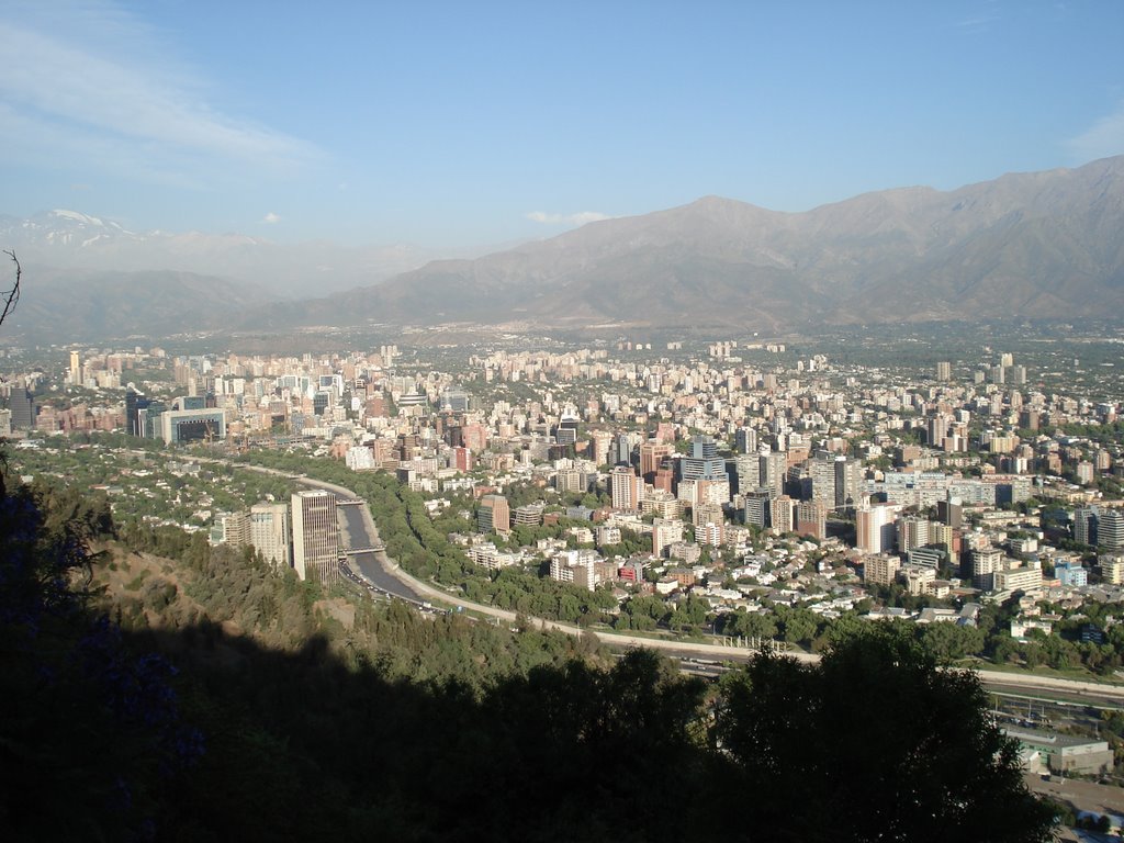 Zona este de Santiago desde el cerro de San Cristobal by seoane