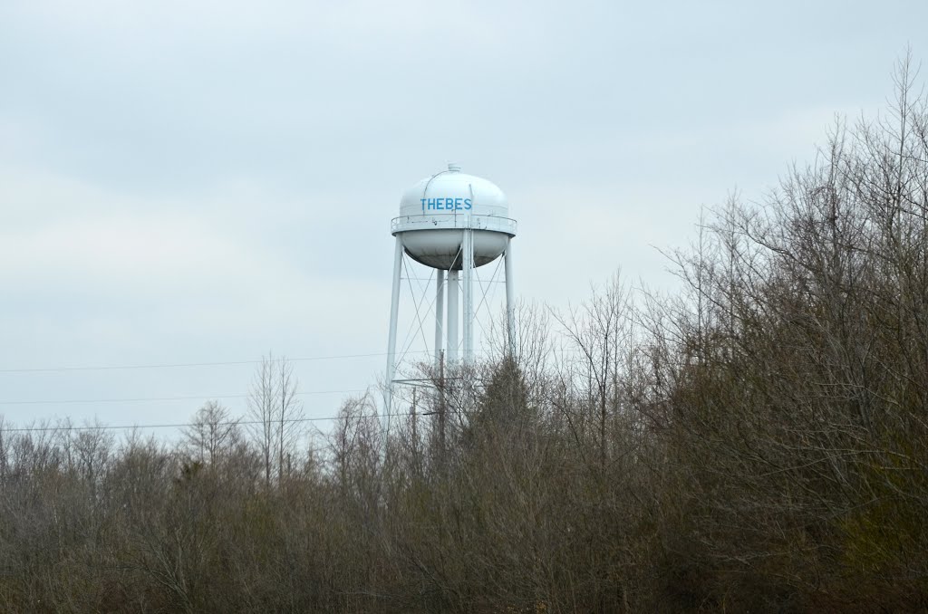 Thebes, IL water tower by Buddy Rogers