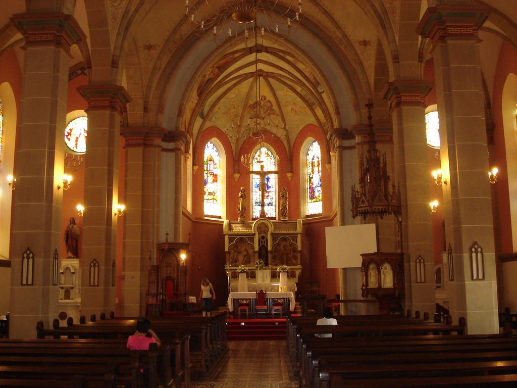 Vista do Interior da Catedral de Lages - SC by leonir angelo lunard…