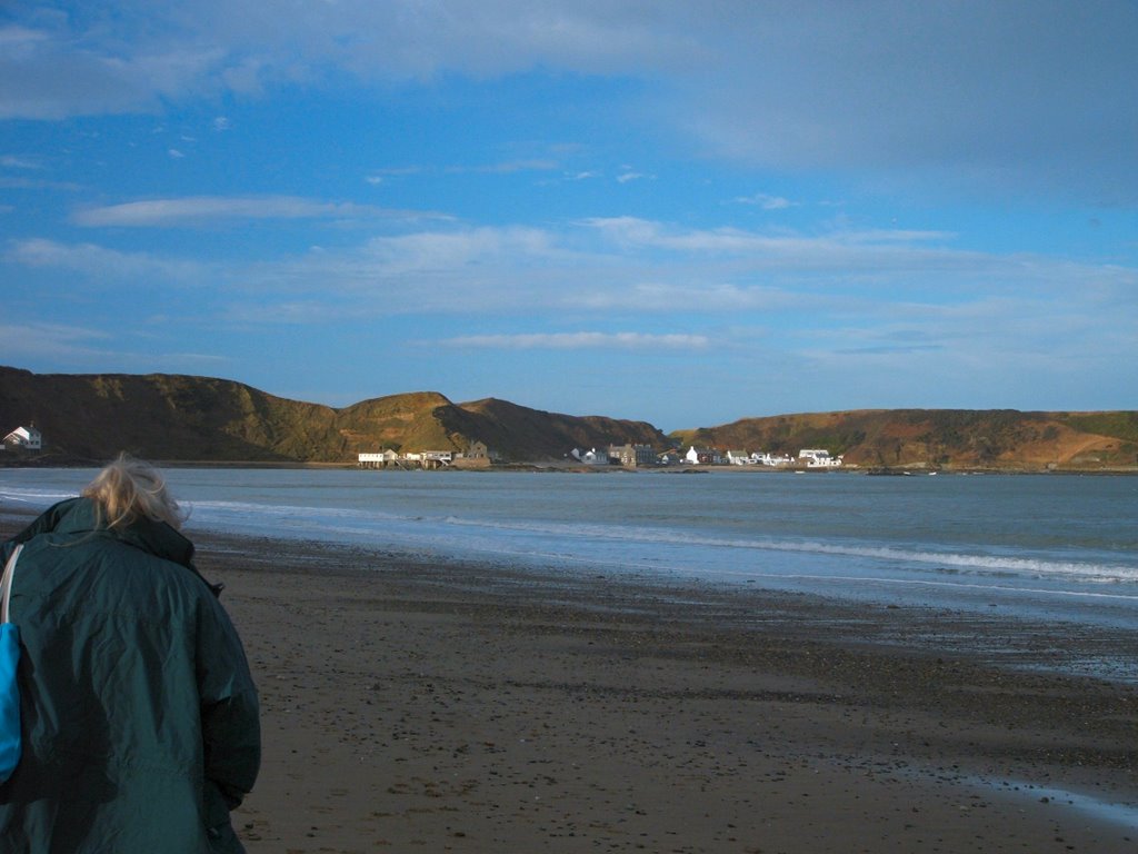 The Start of the walk across the bay to the pub for lunch. 5 Jan 08 by T. W. Leach