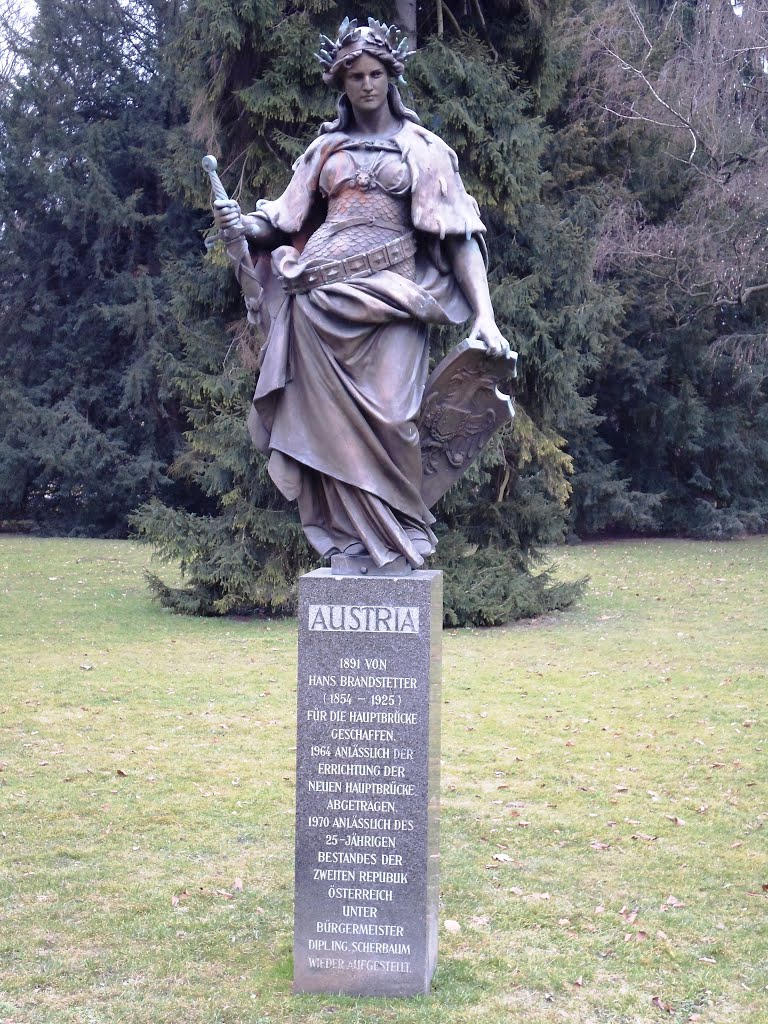 Statue of 'The Austria' in City Park Graz by do.ki