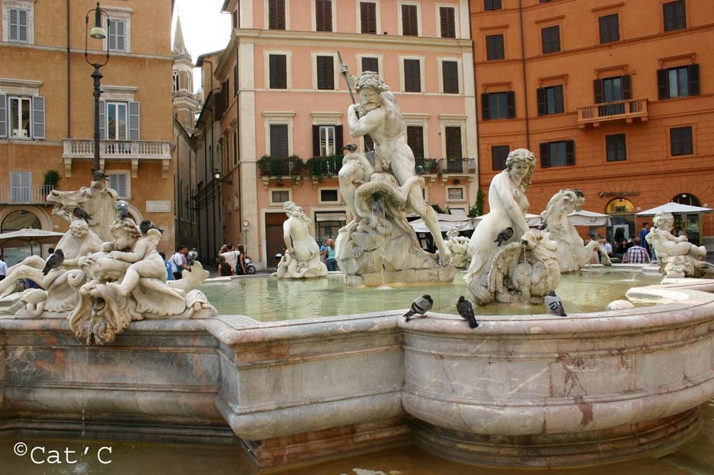 012 Rome place Navone fontaine de Neptune by Cathy Chevillot