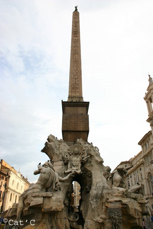 017 Rome place Navone fontaine des 4 fleuves by Cathy Chevillot