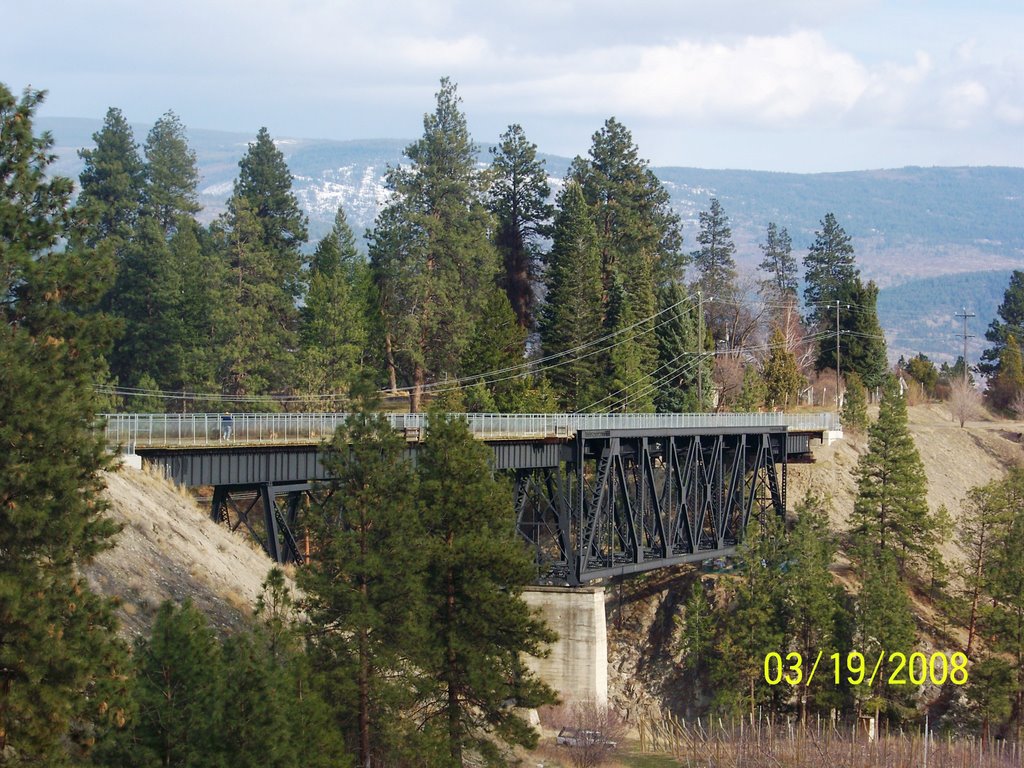 Trout Creek Trestle, viewed from TCT/KVR Kiosk by Wester