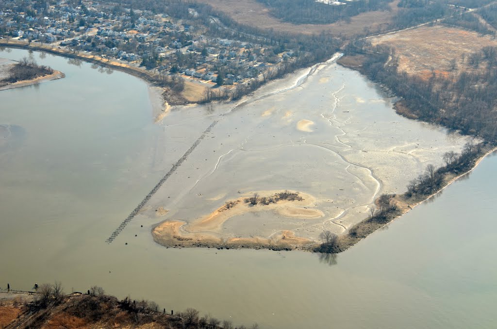 Mud flats in Delaware River by Buddy Rogers