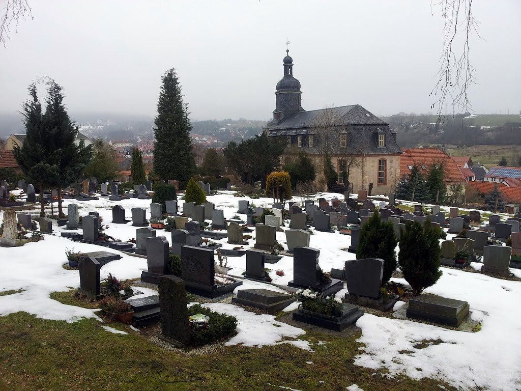 Friedhof und Kirche Sankt Bartholomäus in Geraberg by Gerandalf