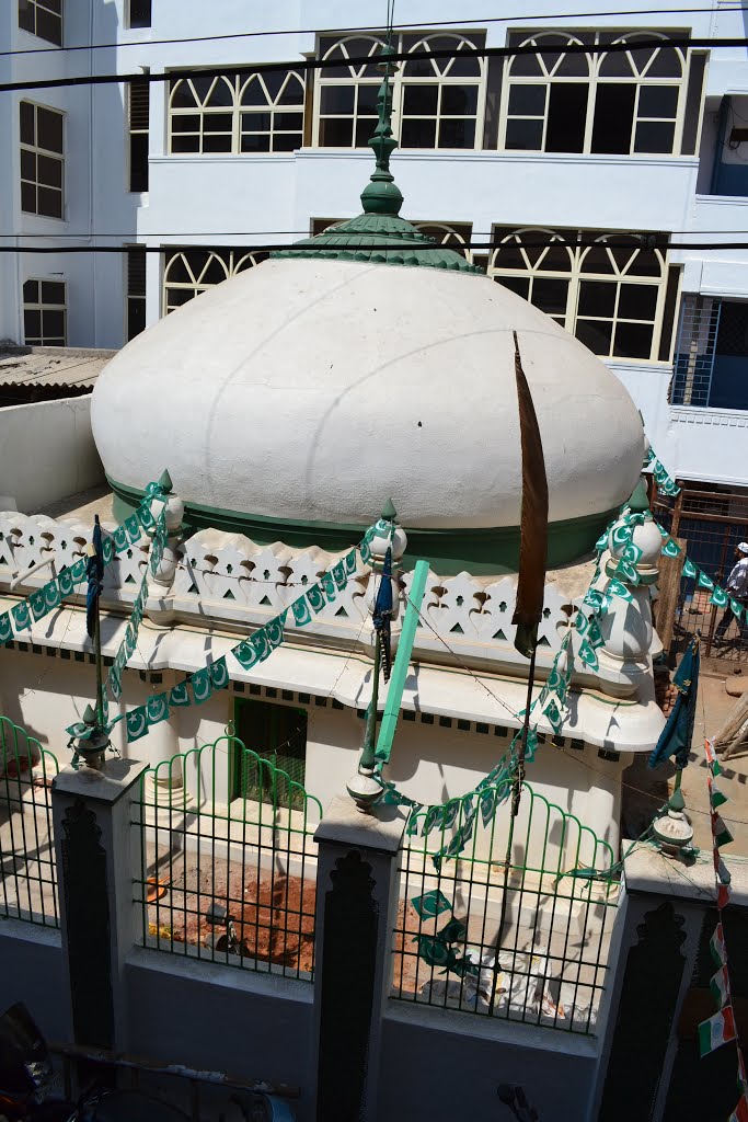 The dome of the Dargah as seen from the market on the south. by Ar. M.Ali