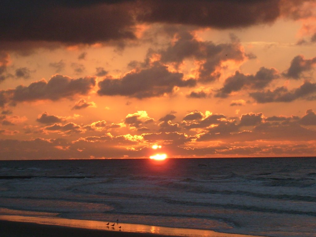 Sunset on the beach (2) by Hein Cannie