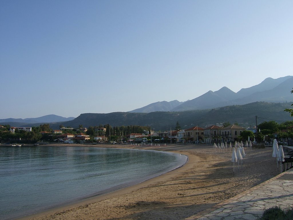 Stoupa beach dawn by shingy