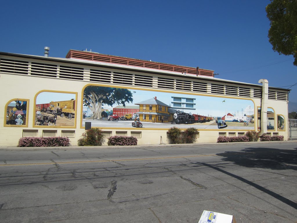 Santa Paula Murals - Transport in Time & Place: Trains, Planes & Automobiles, 1890s-1940s by Ranger Mosby