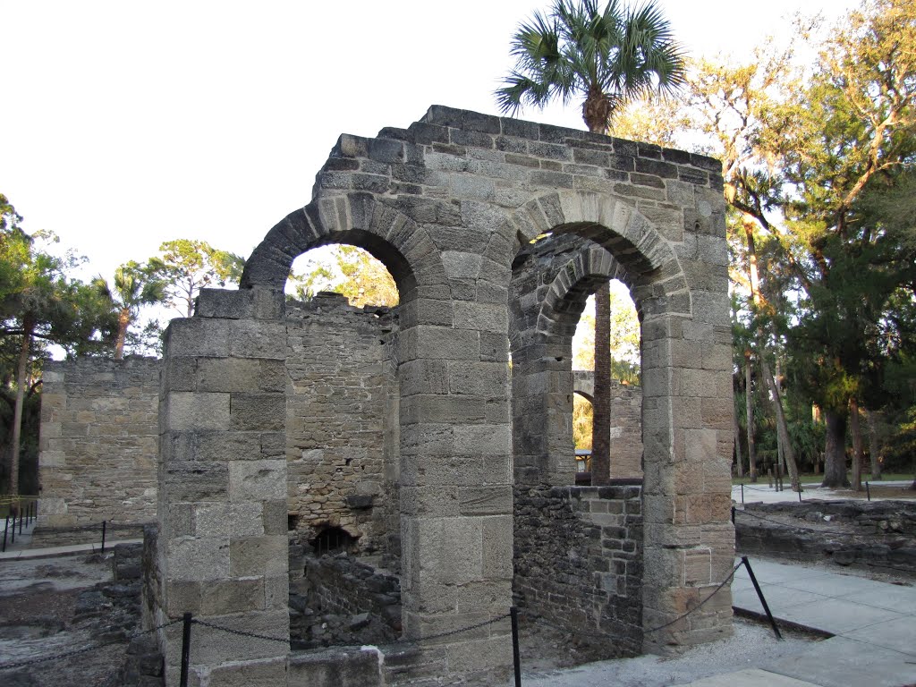 New Smyrna Beach; Sugar Mill Ruins from West by Chris Sanfino