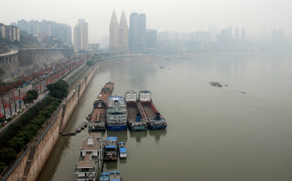 Chongqing city, Yangtze River , China / Čongčingas , Kinija by Renatorius (Reno)