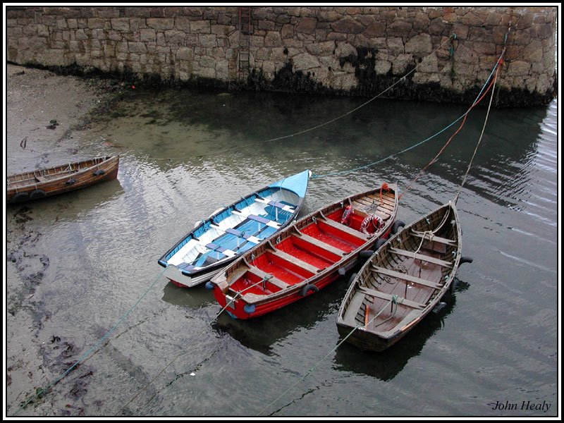 Boats in Dalkey Harbour by John Healy