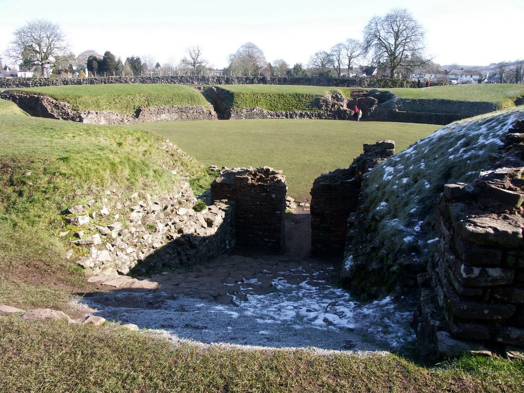 Remains of Ampitheatre at Caerleon (former Roman barracks) by greebo