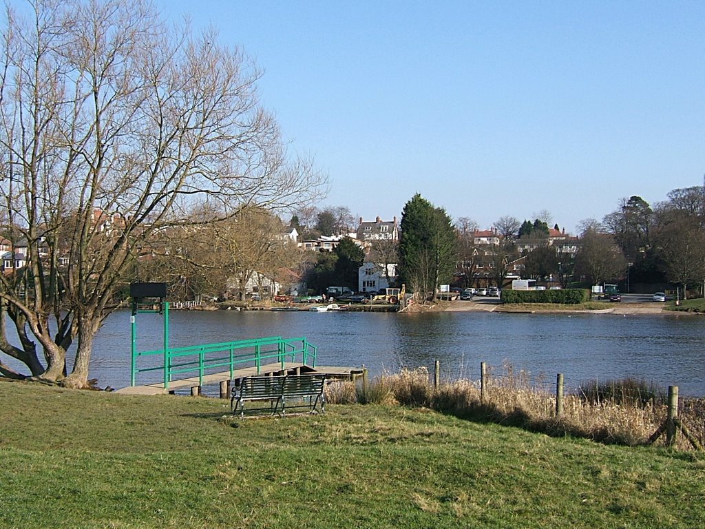 Landing stage, Sandy Lane ferry by John Naylor