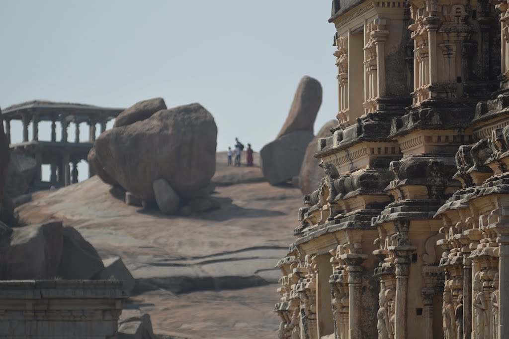 View from rooftop restaurant in Hampi by Aigars Liepins