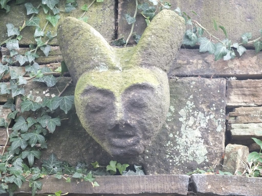 Hathersage "Headstone" in wall by JRheath