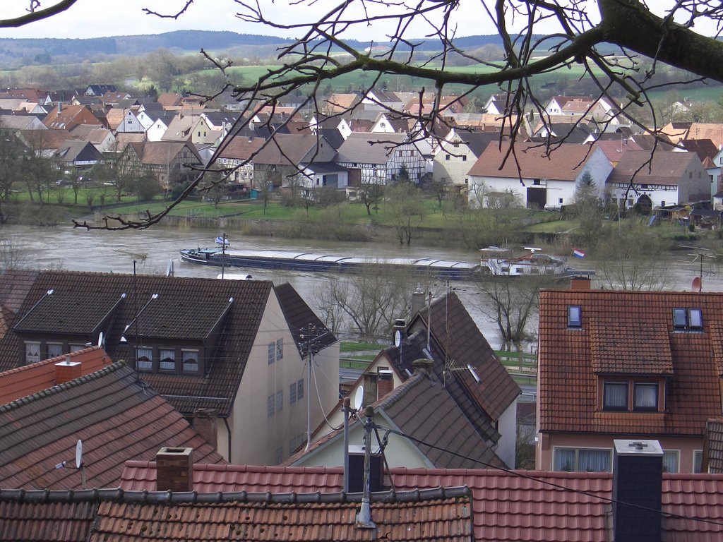 Frachtschiff auf dem Main bei Homburg by StephanHitzel