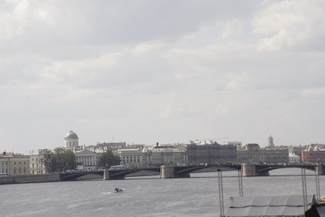 СПб. Вид на Биржевой мост с бастиона Нарышкина Петропавловской крепости. (SPb. View on the Exchange bridge from side Naryshkin n's bastion of the Peter and Paul Fortress.) by Afanasyeva Irina