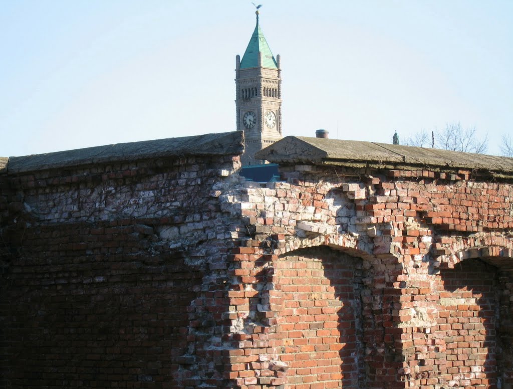 City Hall Through a Gap in a Ruin Wall by weirdpix