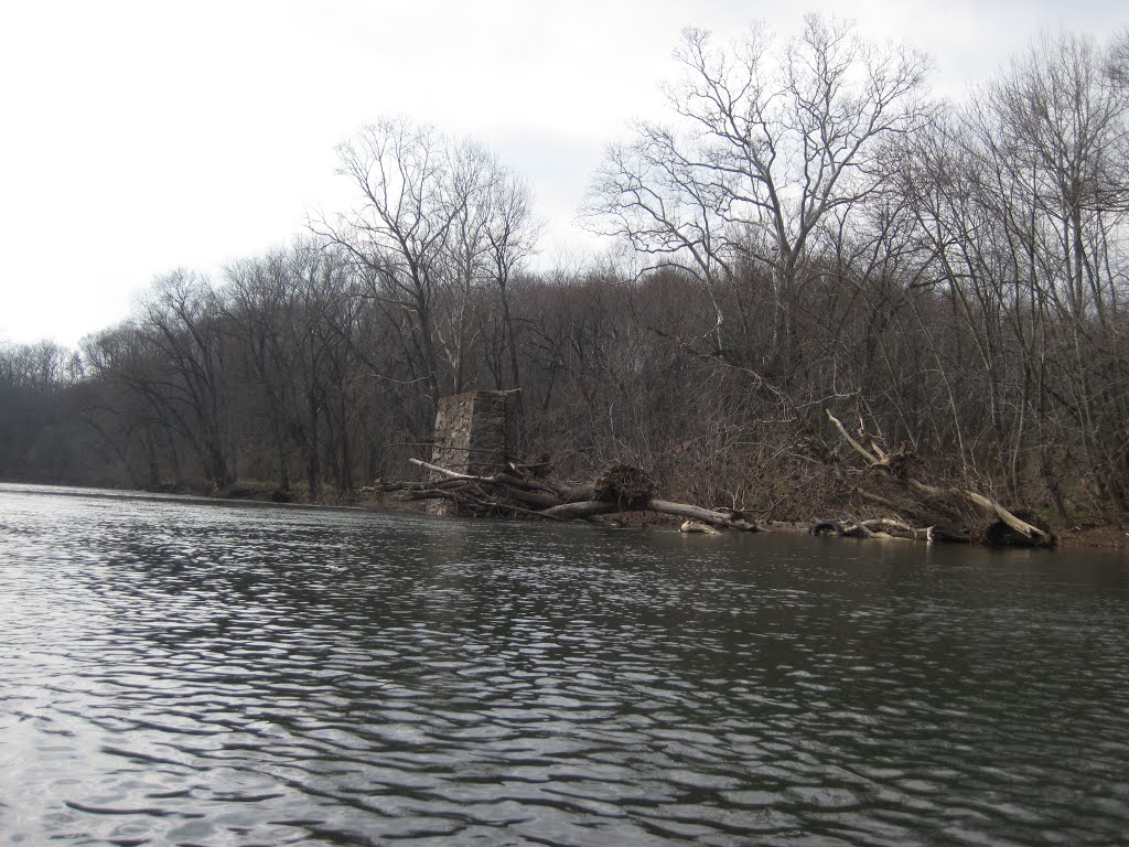 Chancing upon the remains of an old and long ago gone bridge by midatlanticriverrat