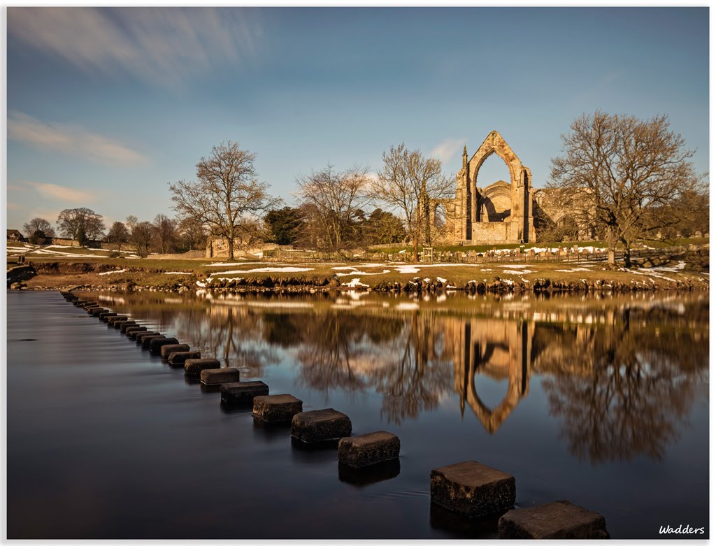 Bolton Abbey stepping stones by Wadders