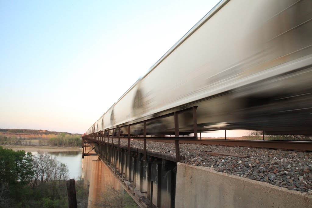 Blurry motion on the trestle by Michael Bilodeau