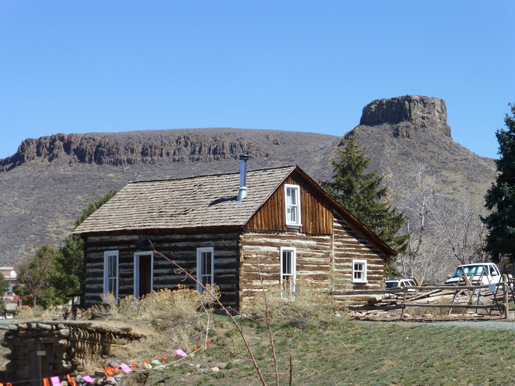 Historical building & Table Mountain, Golden CO by Komia.