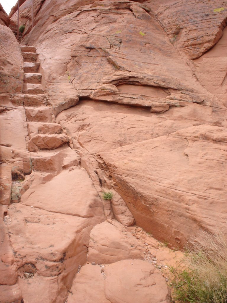 Atlatl Rock - ancient stairway by najpepest