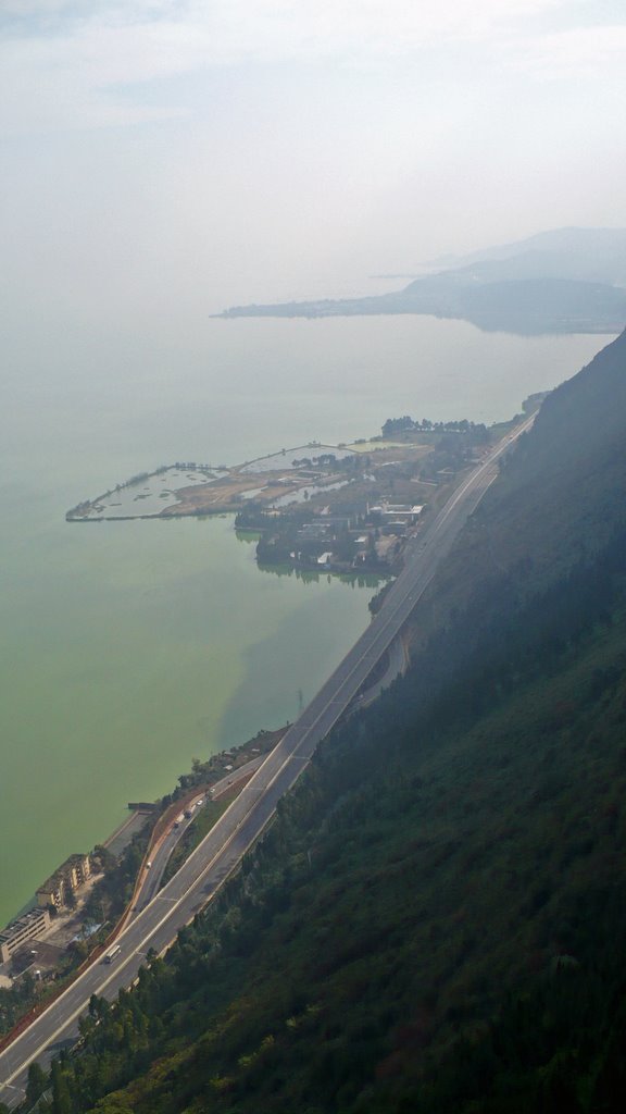 View of Lake Dianchi from Western Hill, Kunming by Colin W