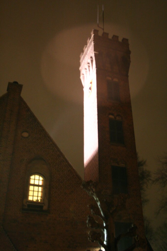 Firestation by night and raining by MadsTA