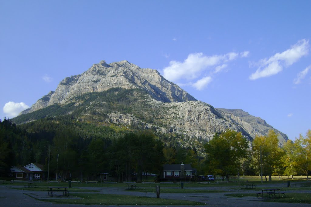 Mt. Crandell, Viewed from Waterton Town Campground - September 2012 by Tiado