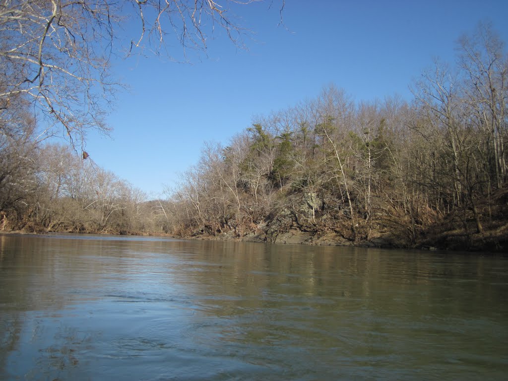 Rock outcrop on the shores of the north fork of the shenandoah by midatlanticriverrat