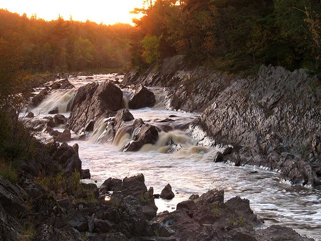 Sunset on the Swinging Bridge, Jay Cooke State Park, MN by Brad_Mischler