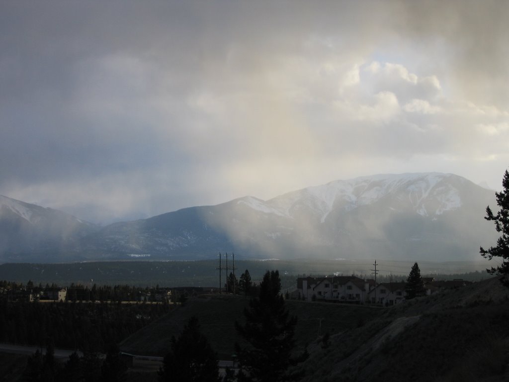 Soft Flurries Against The Fabulous Backdrop Of the Rockies Near Radium BC by David Cure-Hryciuk