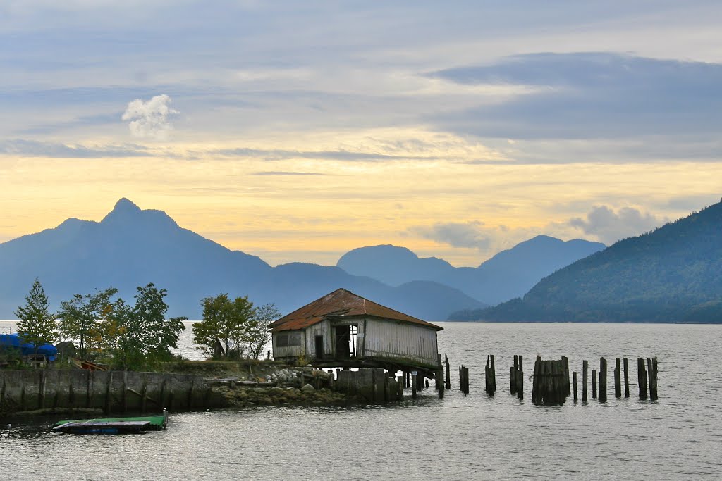 Old Customs shed at Britannia Beach by Ron Ritchey