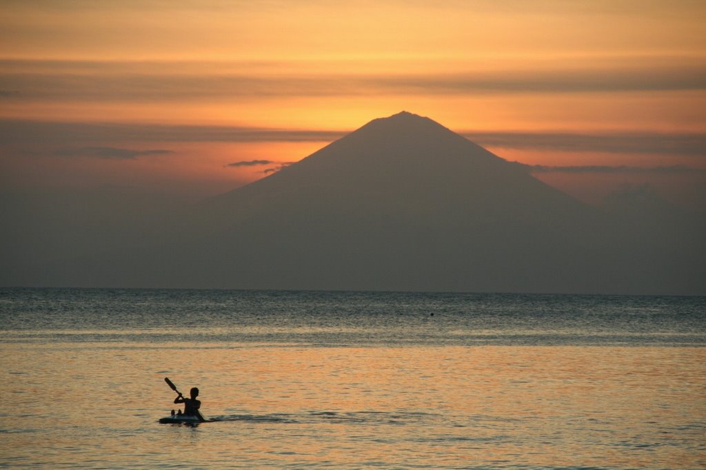 Sunset. Bali from Lombok. by Carles Ballester