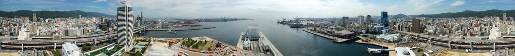 Kobe: Panorama from the Kobe Tower - 360° by GandalfTheWhite