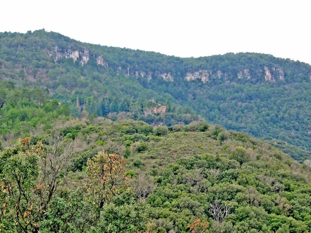 Serra i casa forestal de la Pena, amb el mirador by joan miquel