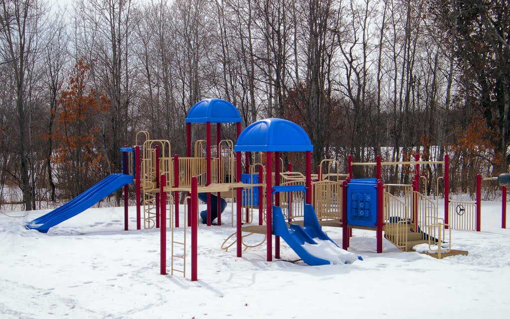 Snow-bound Playground, Birch Park, Lino Lakes, Minnesota by © Tom Cooper