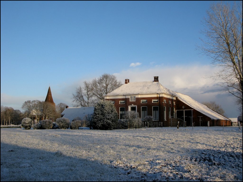 Onstwedde: Winterlandschap richting kerklaan by © Dennis Wubs