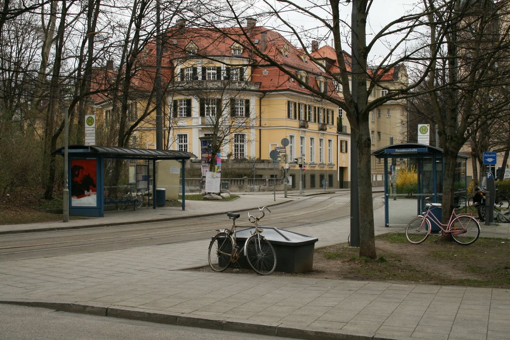 Munich - Tram Station 'Paradiesstrasse' by O_Canada