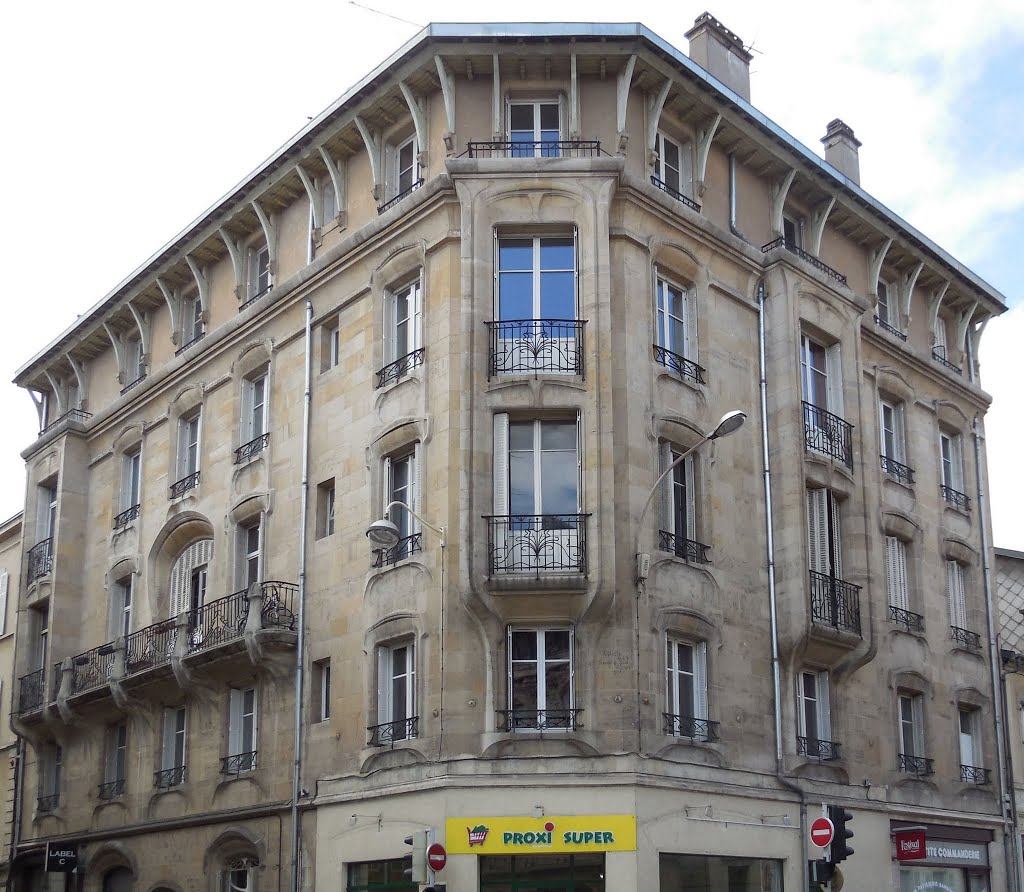 Nancy, rue Jeanne d’Arc 46 / rue de la Commanderie 26 (Lucien Bentz 1906) by Jacques Lasserre