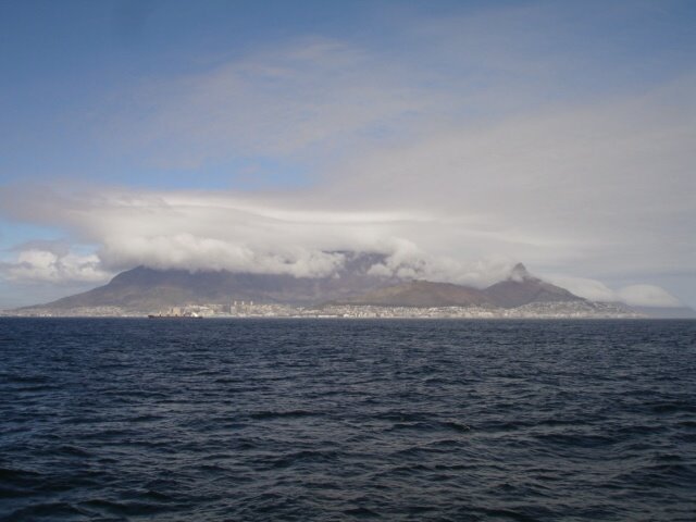 Table Mountain from Robben Island by Hallee