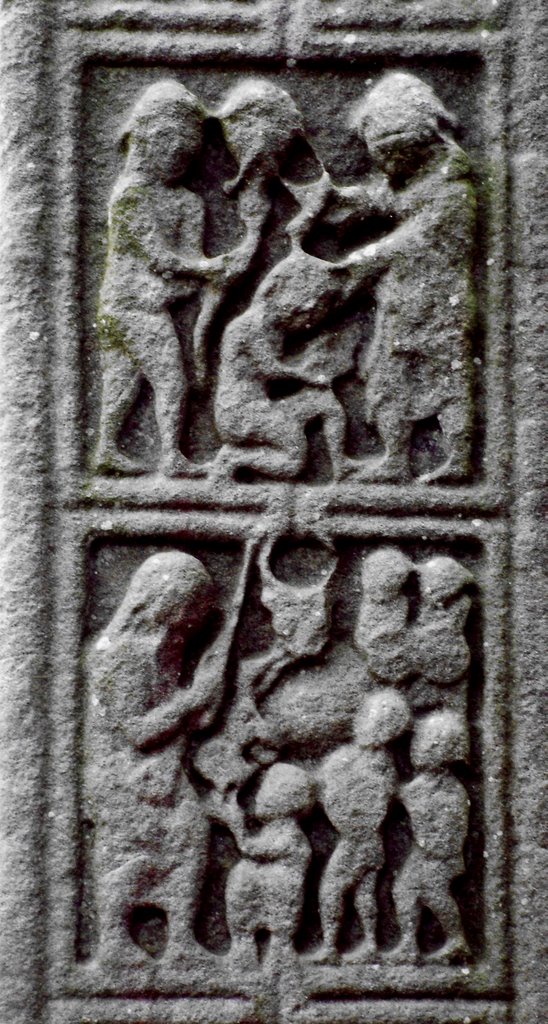 Monasterboice (Ireland): Cemetery, Titelsculpture from "Long" Cross_5 by kisstamas36