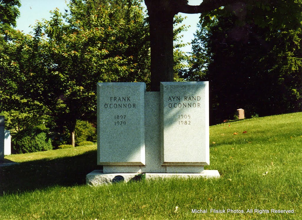 The Kensico Cemetery, New York. The Graves of Frank O'Connor and his wife's, Ayn Rand O'Connor's. by Michal Flisiuk