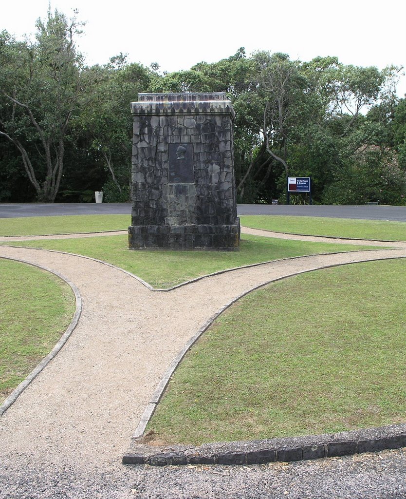 Waitangi, Hobson Memorial by Jan Haas